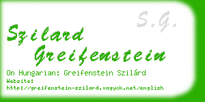 szilard greifenstein business card